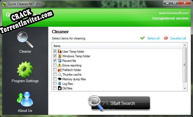 Registration key for the program Quick Cleaner.NET